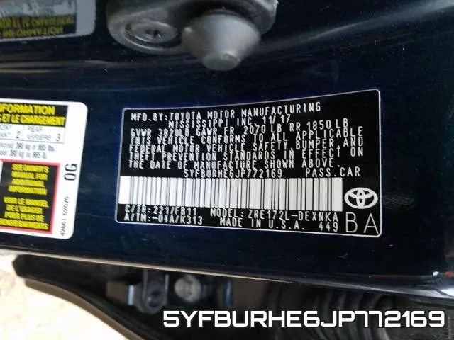 5YFBURHE6JP772169 фото 2