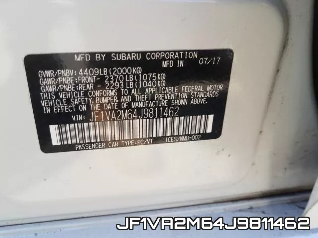 JF1VA2M64J9811462 фото 2