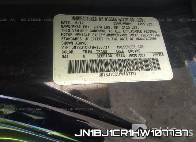 JN1BJ1CR1HW107737 фото 10