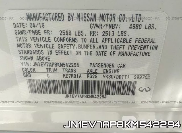 JN1EV7AP8KM542294 фото 10