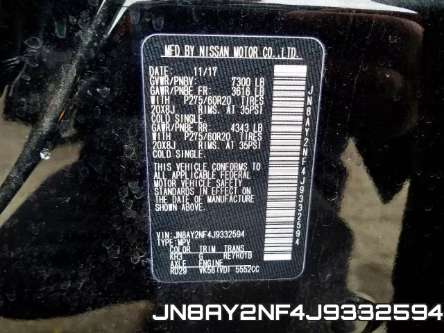 JN8AY2NF4J9332594 фото 2