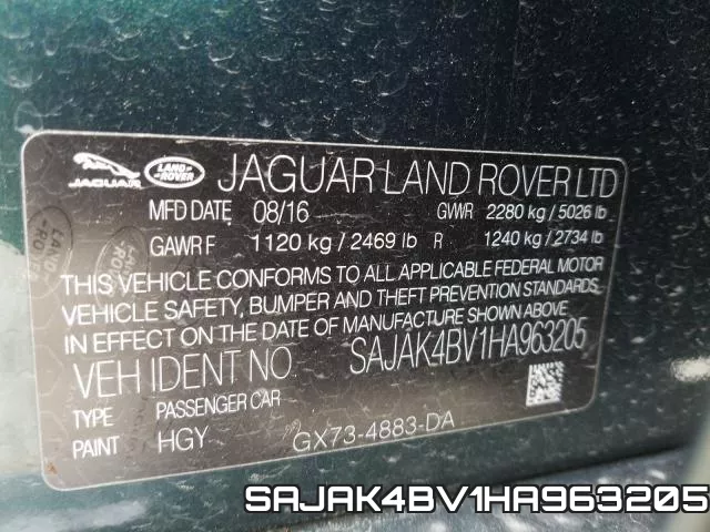 SAJAK4BV1HA963205 фото 2