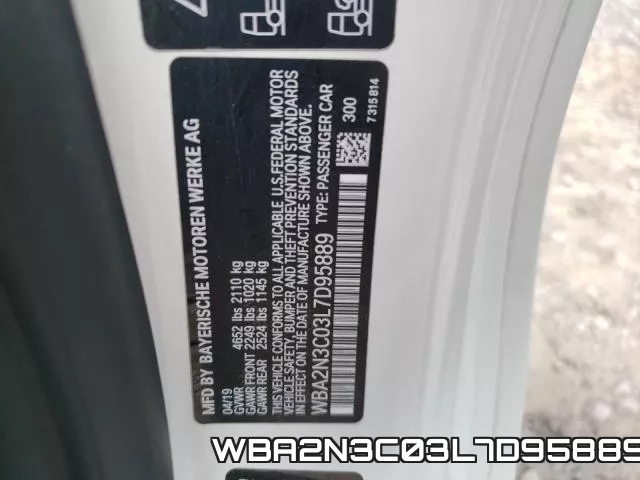 WBA2N3C03L7D95889 фото 2