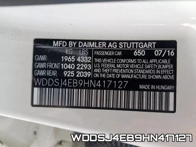 WDDSJ4EB9HN417127 фото 2