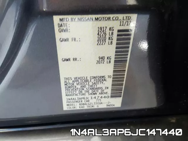 1N4AL3AP6JC147440 фото 2