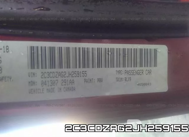 2C3CDZAG2JH259155 фото 10