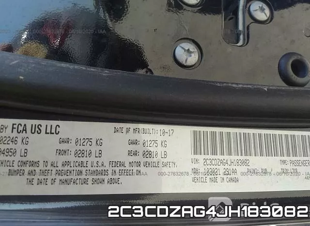 2C3CDZAG4JH183082 фото 10