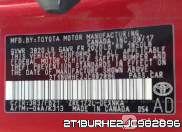 2T1BURHE2JC982896 фото 10