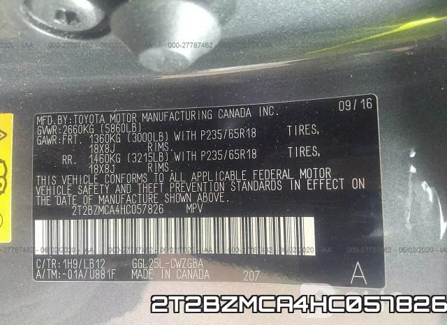 2T2BZMCA4HC057826 фото 10