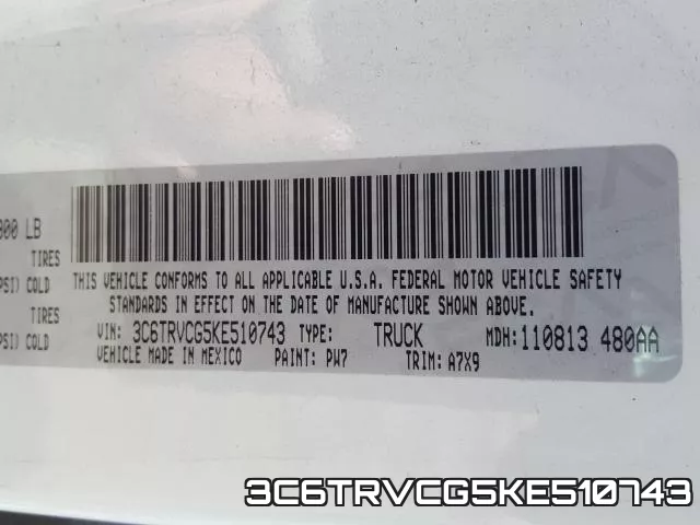 3C6TRVCG5KE510743 фото 2