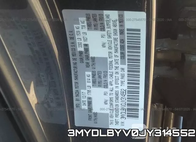 3MYDLBYV0JY314552 фото 10