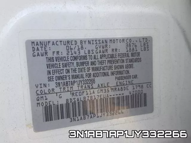 3N1AB7AP1JY332266 фото 2