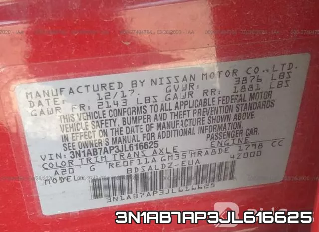 3N1AB7AP3JL616625 фото 10