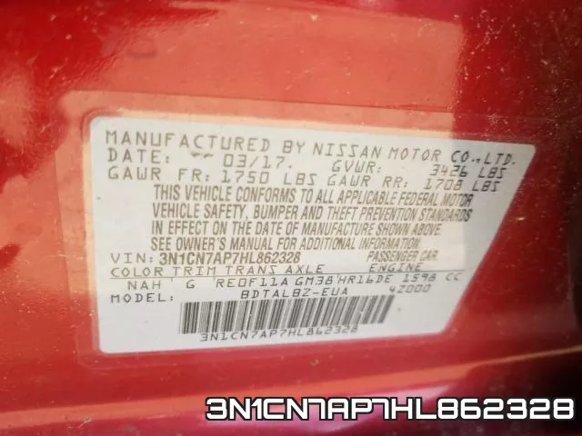 3N1CN7AP7HL862328 фото 2