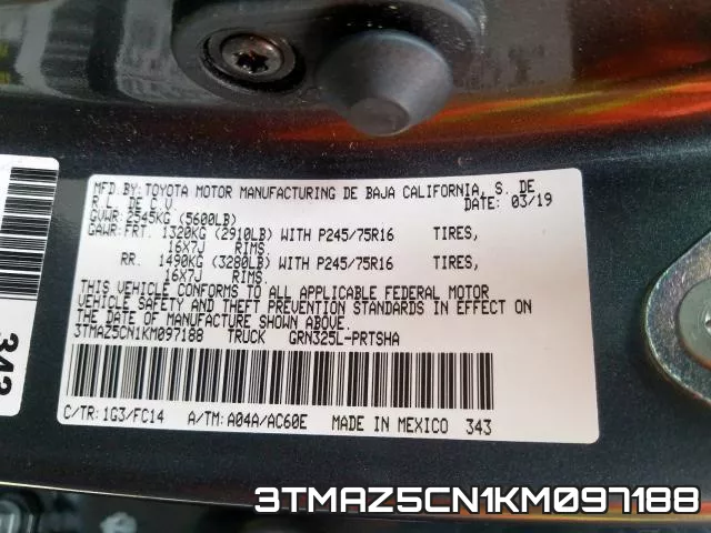 3TMAZ5CN1KM097188 фото 2