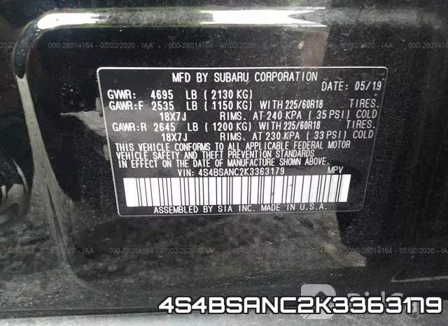 4S4BSANC2K3363179 фото 10