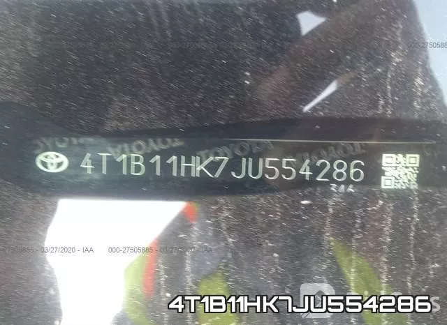 4T1B11HK7JU554286 фото 10