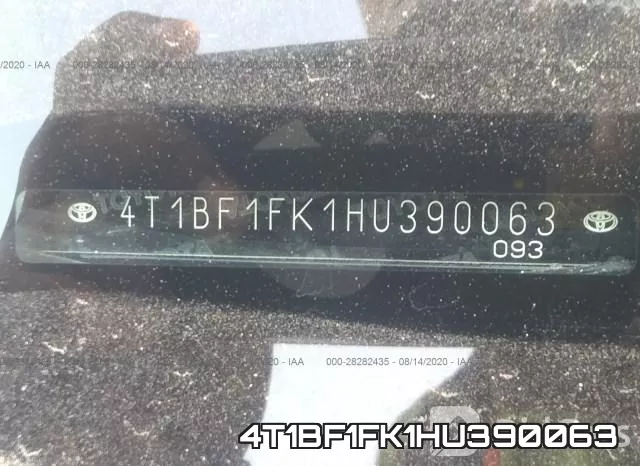 4T1BF1FK1HU390063 фото 10