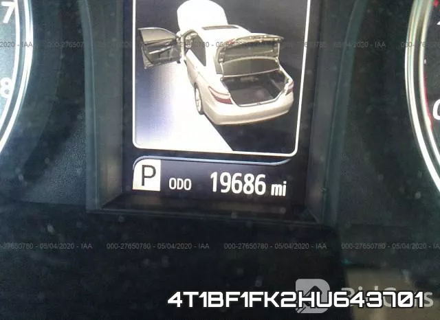 4T1BF1FK2HU643701 фото 8