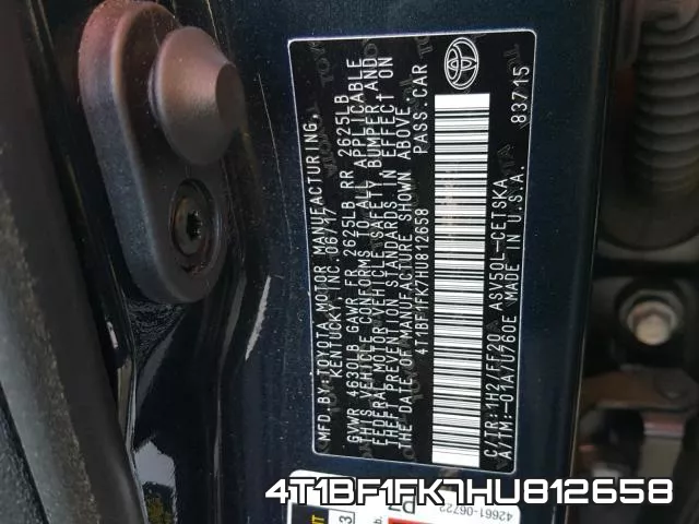4T1BF1FK7HU812658 фото 2