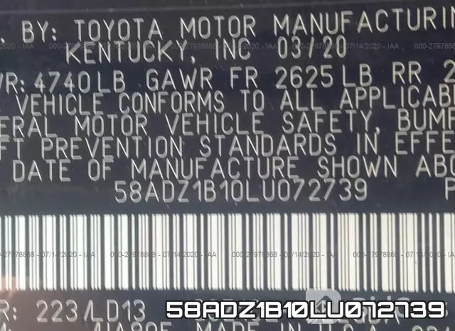 58ADZ1B10LU072739 фото 10