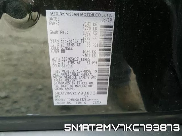 5N1AT2MV7KC793873 фото 2