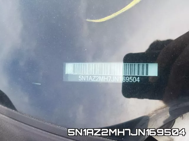 5N1AZ2MH7JN169504 фото 2