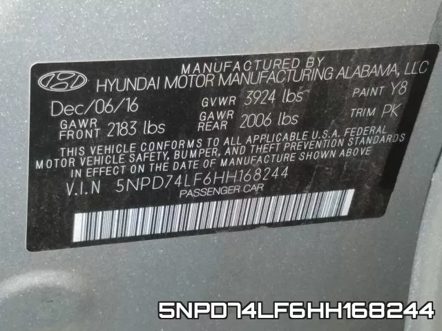 5NPD74LF6HH168244 фото 2