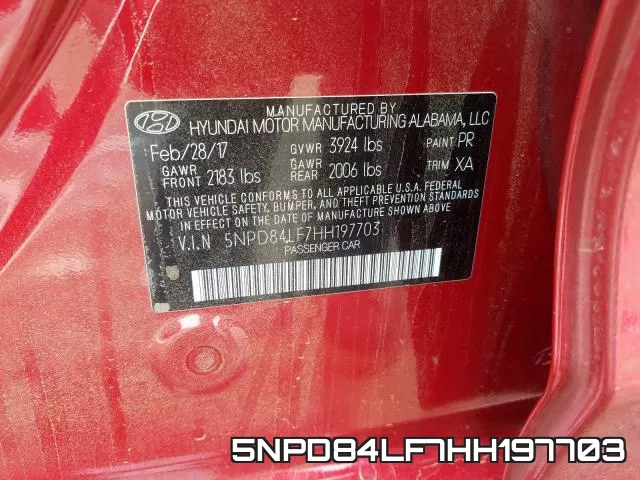 5NPD84LF7HH197703 фото 2