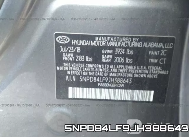 5NPD84LF9JH388643 фото 10