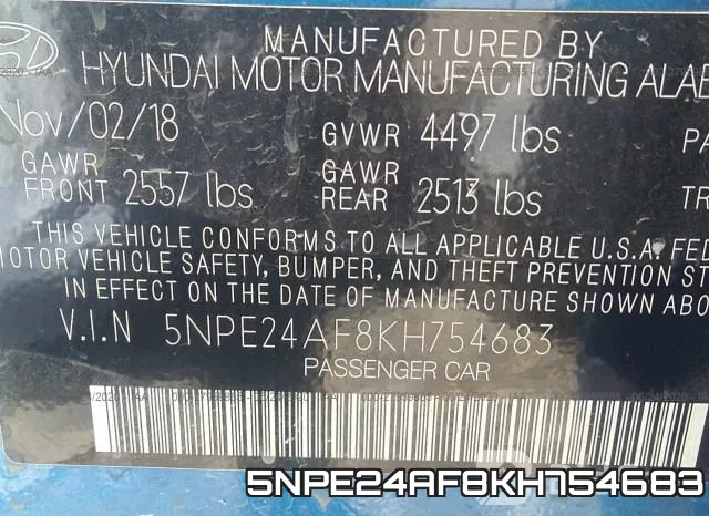 5NPE24AF8KH754683 фото 10