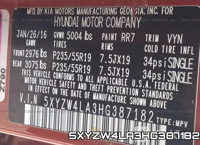 5XYZW4LA3HG387182 фото 10
