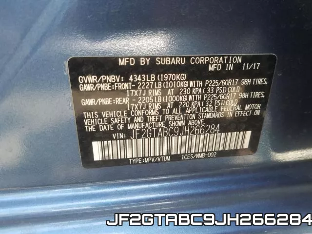 JF2GTABC9JH266284 фото 2