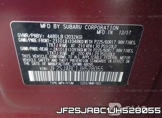 JF2SJABC1JH528055 фото 10