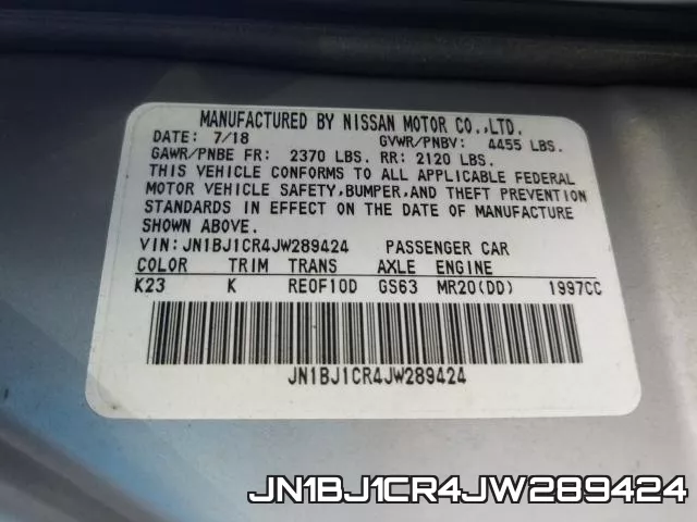 JN1BJ1CR4JW289424 фото 2