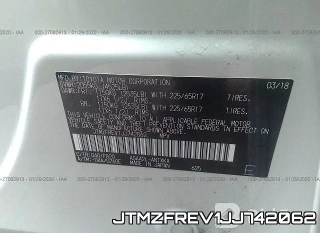 JTMZFREV1JJ742062 фото 10