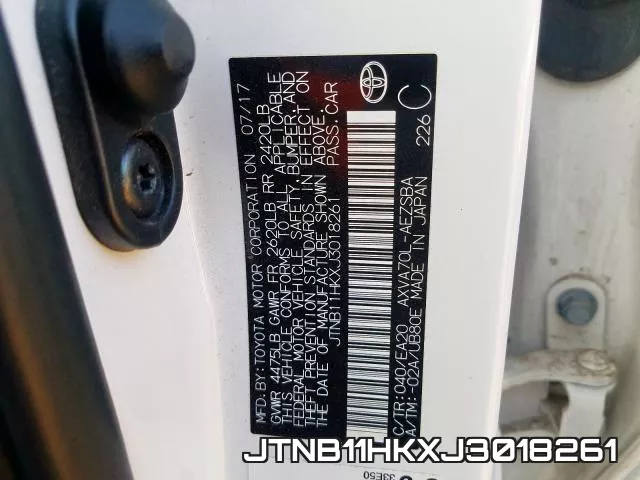 JTNB11HKXJ3018261 фото 2