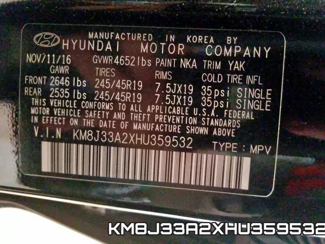 KM8J33A2XHU359532 фото 2