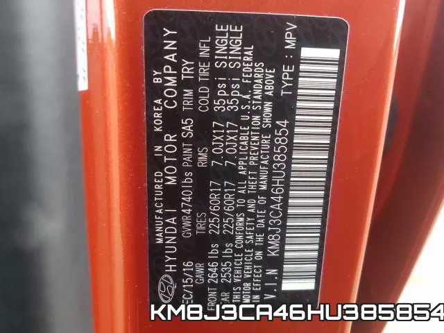KM8J3CA46HU385854 фото 2