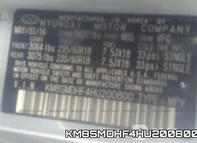 KM8SMDHF4HU200800 фото 10