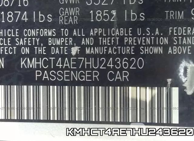 KMHCT4AE7HU243620 фото 10