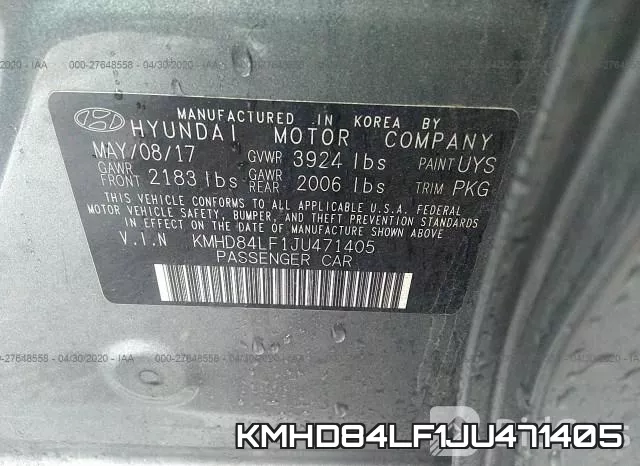 KMHD84LF1JU471405 фото 10
