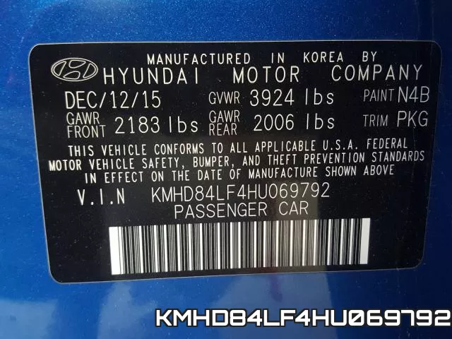 KMHD84LF4HU069792 фото 2