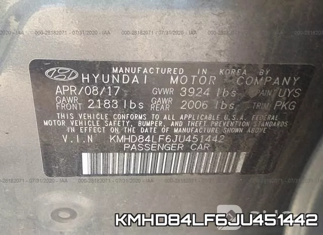 KMHD84LF6JU451442 фото 10