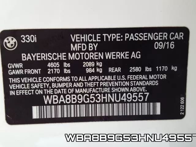 WBA8B9G53HNU49557 фото 2