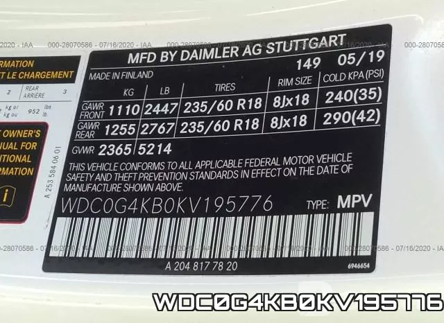 WDC0G4KB0KV195776 фото 10