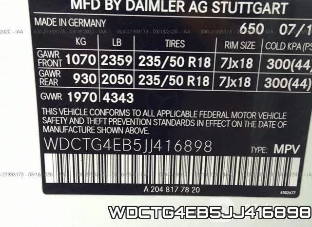 WDCTG4EB5JJ416898 фото 10