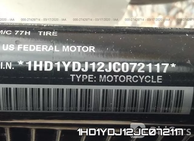 1HD1YDJ12JC072117 фото 2