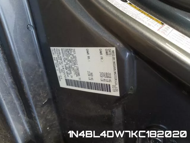 1N4BL4DW7KC182020 фото 2