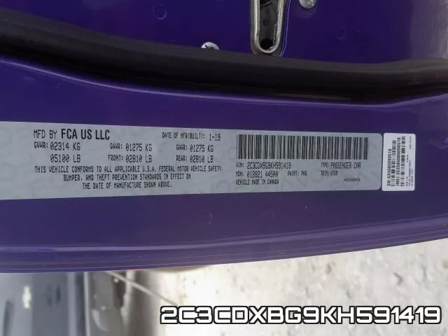 2C3CDXBG9KH591419 фото 2